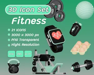 Fitness Pacote de Icon 3D