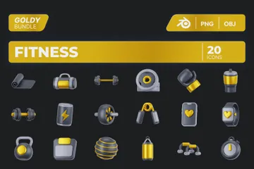 Fitness 3D Icon Pack