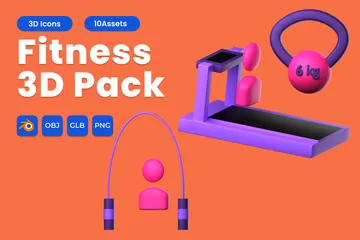 Fitness 3D Icon Pack