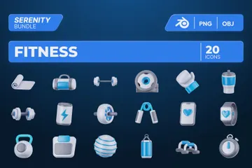 Fitness 3D Icon Pack