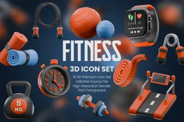 Fitness 3D Icon Pack