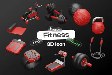 Fitness 3D Icon Pack