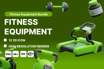 FITNESS EQUIPMENT 3D Icon Pack