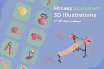 Fitness Equipment 3D Illustration Pack