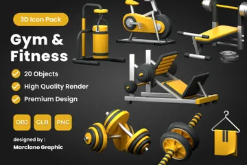 Fitness & Gym 3D Icon Pack