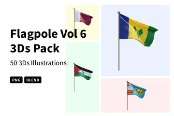 フラッグポール Vol.6 3D Iconパック
