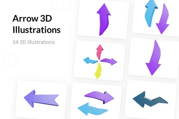Flecha Paquete de Illustration 3D