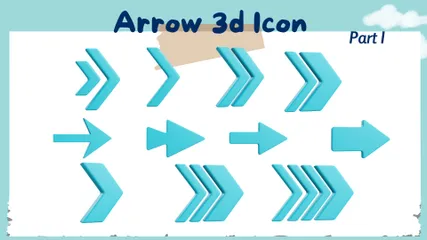 Flecha Parte 1 Paquete de Icon 3D