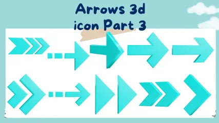 Flecha Parte 3 Paquete de Icon 3D