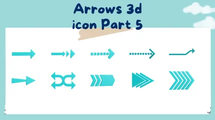 Flecha Parte 5 Paquete de Icon 3D