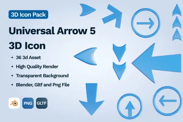 Flecha Universal 5 Paquete de Icon 3D