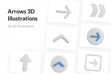 Flechas Paquete de Illustration 3D