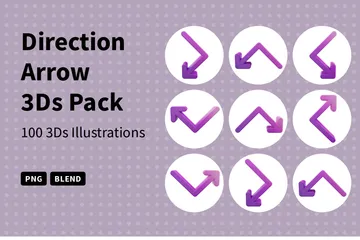 Flèche de direction Pack 3D Icon