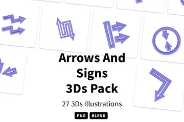 Flèches et signes Pack 3D Icon