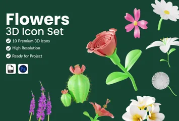 Flor Pacote de Illustration 3D