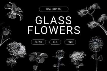 Flor de cristal 3D Icon Pack