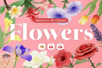 Flores Pacote de Icon 3D