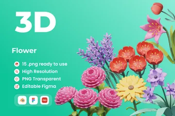 Flower 3D Icon Pack