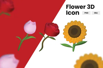 Flower 3D Icon Pack