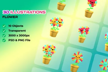 Flower 3D Illustration Pack