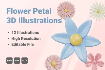 Flower Petal 3D Icon Pack