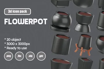 Flowerpot 3D Icon Pack