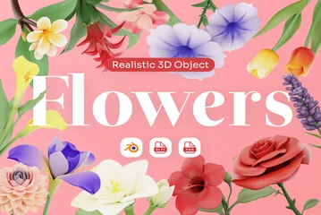 Flowers 3D Icon Pack