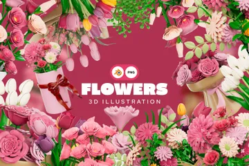 Flowers 3D Icon Pack