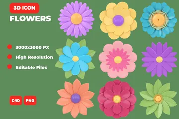 Flowers 3D Icon Pack