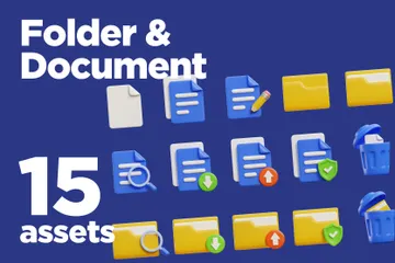 Folder & Document 3D Icon Pack