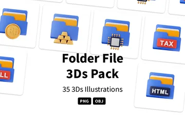 Free Folder File 3D Icon Pack