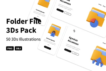 Folder File 3D Icon Pack