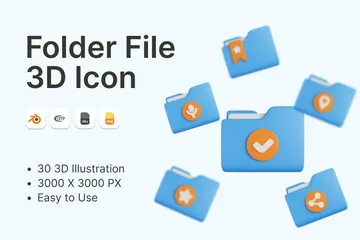 Folder File 3D Icon Pack