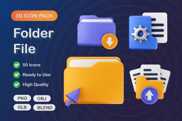 Folder File 3D Icon Pack