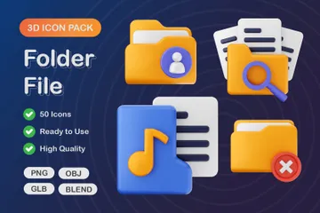 Folder File 3D Icon Pack