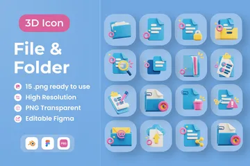 Folder & Files 3D Icon Pack