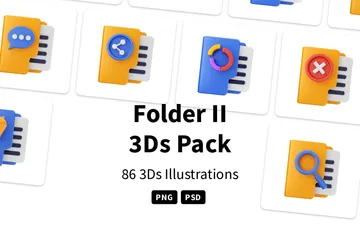 Folder II 3D Icon Pack