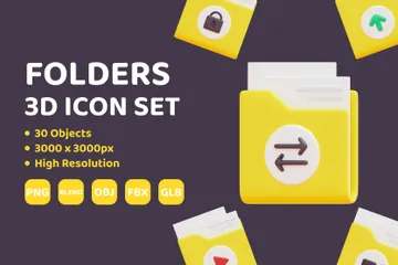 Free Folders 3D Icon Pack