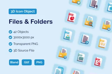 Folders And Files 3D Icon Pack