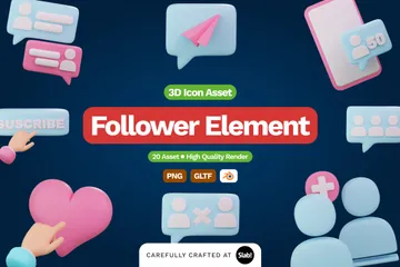 Followers 3D Icon Pack