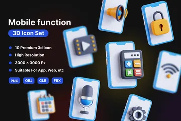 Fonction mobile Pack 3D Icon