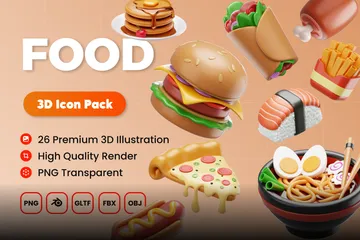 Food 3D Icon Pack