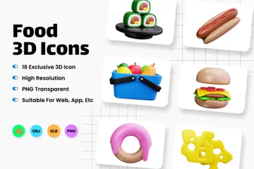 Food 3D Icon Pack