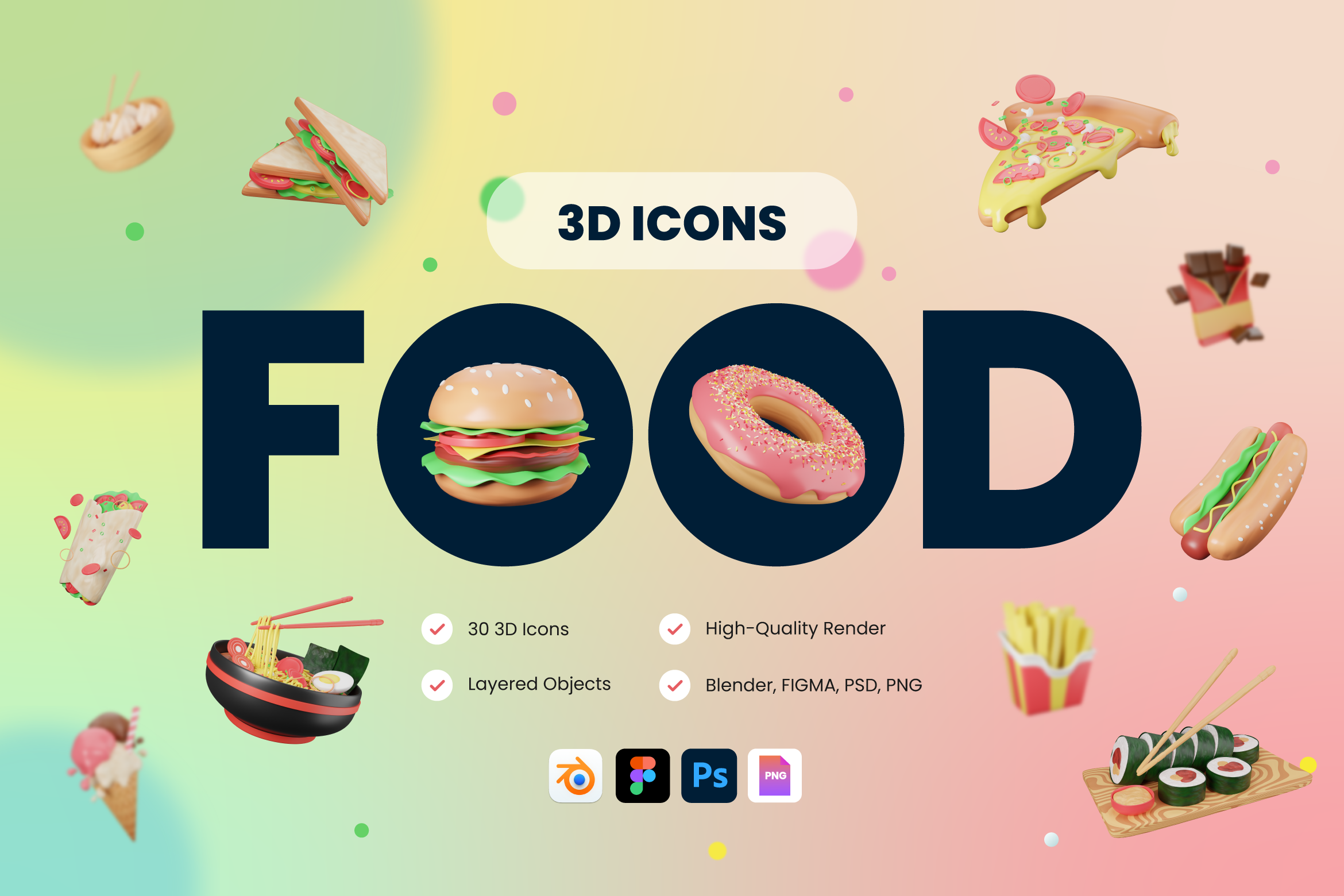 Food 3D Icon Pack - 30 Free Download Food & Drink 3D Icons | IconScout