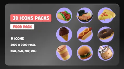 FOOD 3D Icon Pack