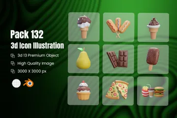 食べ物 3D Iconパック