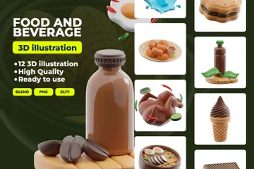 Food And Beverage 3D Icon Pack