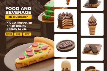 Food And Beverage 3D Icon Pack