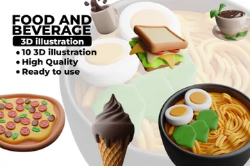 음식 및 음료 3D Icon 팩
