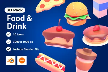 Food And Drink 3D Icon Pack